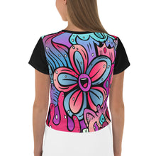 Load image into Gallery viewer, Blooms - All-Over Print Crop Tee