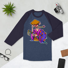 Load image into Gallery viewer, Samurai - 3/4 sleeve raglan shirt