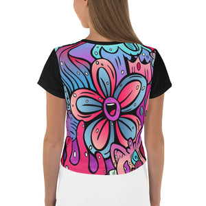 Blooms - All-Over Print Crop Tee