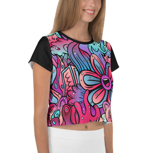 Blooms - All-Over Print Crop Tee