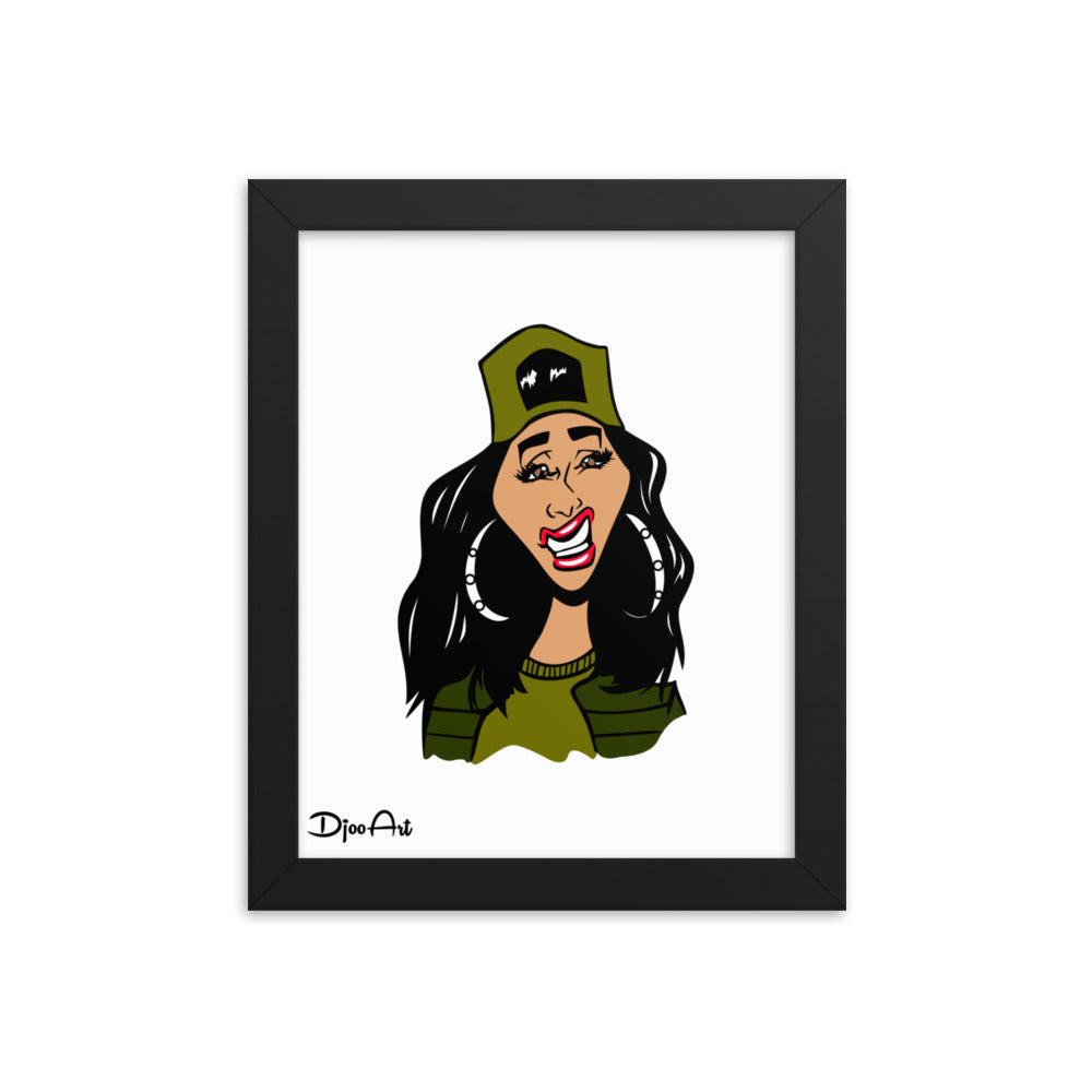 Hip Hop Girl - Framed poster